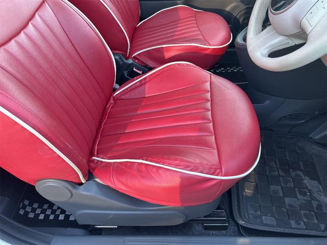 500 ツインエア ポップ CarPlayoオーディオ Bluetooth バックカメラ 純正ホイル 本革調シートカバー(11枚目)