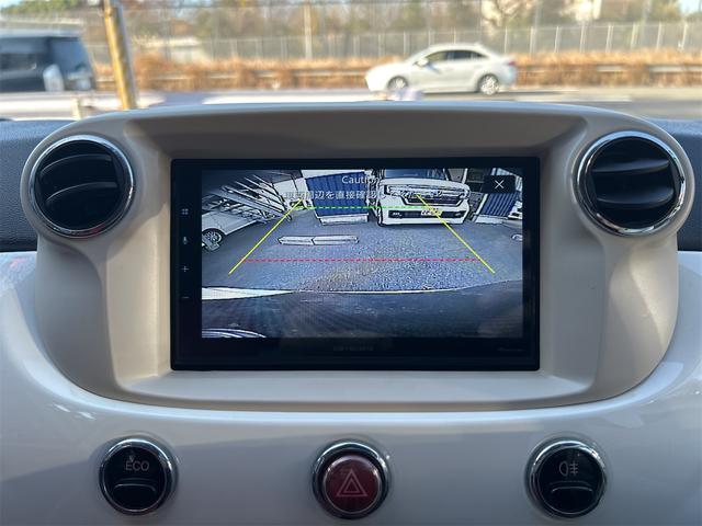 500 ツインエア ポップ CarPlayoオーディオ Bluetooth バックカメラ 純正ホイル 本革調シートカバー(16枚目)