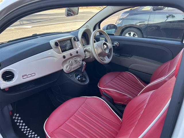 500 ツインエア ポップ CarPlayoオーディオ Bluetooth バックカメラ 純正ホイル 本革調シートカバー(25枚目)
