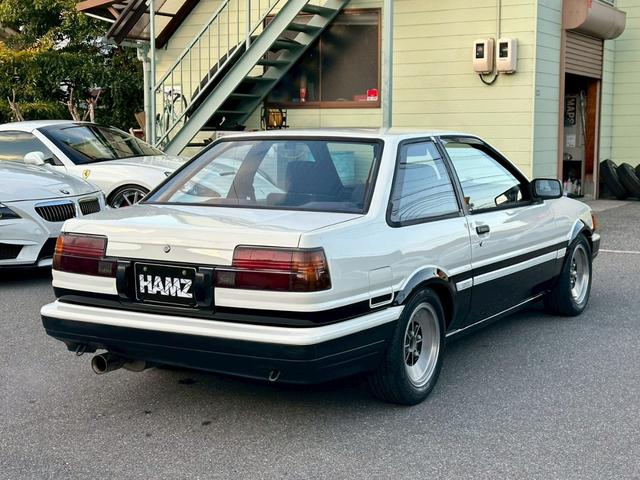 カローラレビン GT ハイテックツートン外装補修済/フロント車高調/リアローダウンサス&社外ショック/調整式ラテラル/5ZIGENマフラー/CUSUCOタワーバー/NARDI36.5φ/フォートラン14アルミ/純正バイザー(2枚目)