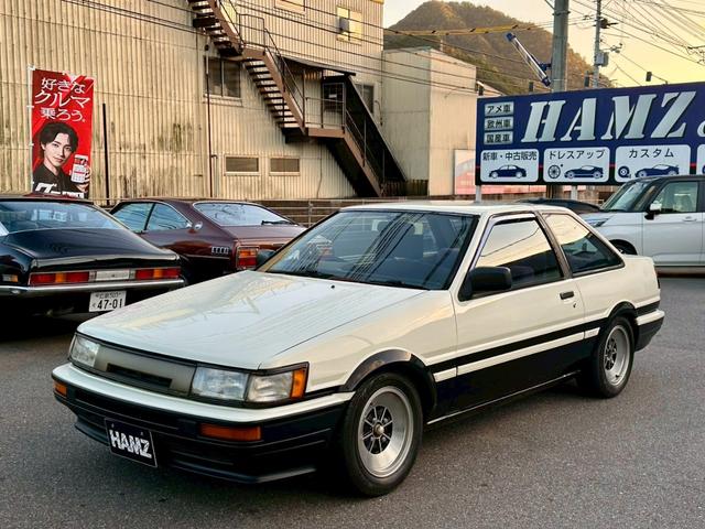 カローラレビン GT ハイテックツートン外装補修済/フロント車高調/リアローダウンサス&社外ショック/調整式ラテラル/5ZIGENマフラー/CUSUCOタワーバー/NARDI36.5φ/フォートラン14アルミ/純正バイザー(8枚目)