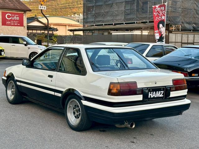 カローラレビン GT ハイテックツートン外装補修済/フロント車高調/リアローダウンサス&社外ショック/調整式ラテラル/5ZIGENマフラー/CUSUCOタワーバー/NARDI36.5φ/フォートラン14アルミ/純正バイザー(10枚目)