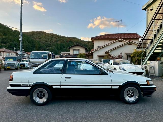 カローラレビン GT ハイテックツートン外装補修済/フロント車高調/リアローダウンサス&社外ショック/調整式ラテラル/5ZIGENマフラー/CUSUCOタワーバー/NARDI36.5φ/フォートラン14アルミ/純正バイザー(13枚目)