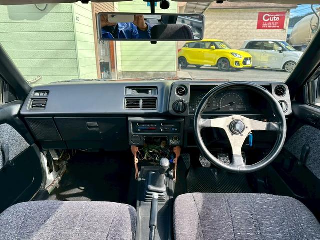 カローラレビン GT ハイテックツートン外装補修済/フロント車高調/リアローダウンサス&社外ショック/調整式ラテラル/5ZIGENマフラー/CUSUCOタワーバー/NARDI36.5φ/フォートラン14アルミ/純正バイザー(45枚目)