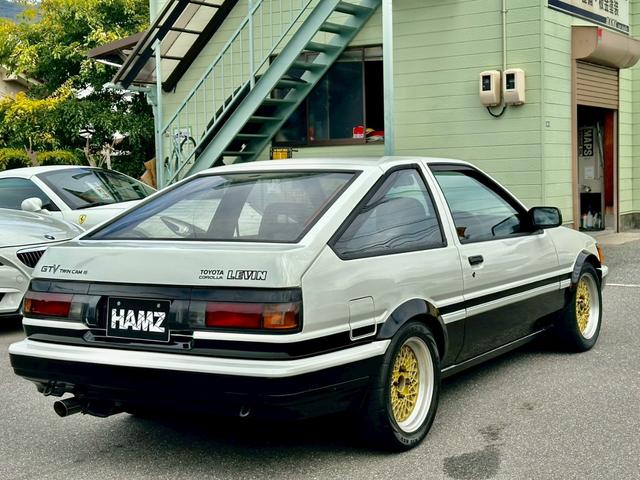 カローラレビン GTV VolkRacing15インチメッシュAW/社外FRPバンパースポイラー/フロント車高調リアダウンサス&ショック/調整式ラテラルロッド/フロント・リアストラットタワーバー/F・Rフェンダー叩き出し加工(2枚目)