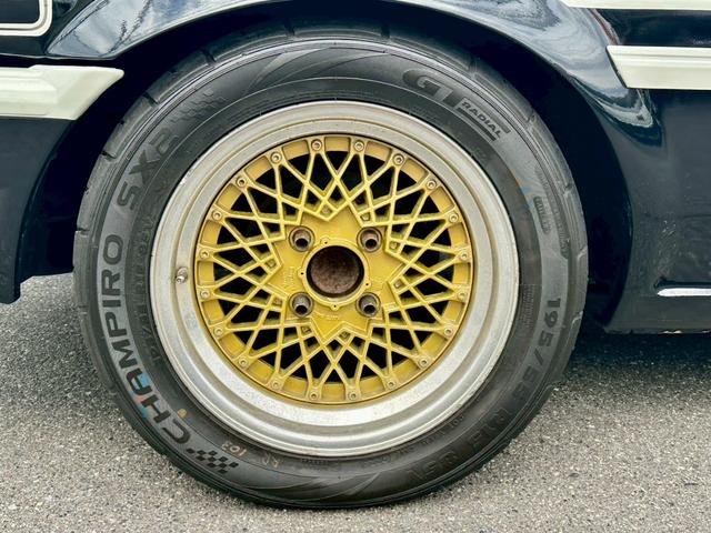 カローラレビン GTV VolkRacing15インチメッシュAW/社外FRPバンパースポイラー/フロント車高調リアダウンサス&ショック/調整式ラテラルロッド/フロント・リアストラットタワーバー/F・Rフェンダー叩き出し加工(44枚目)