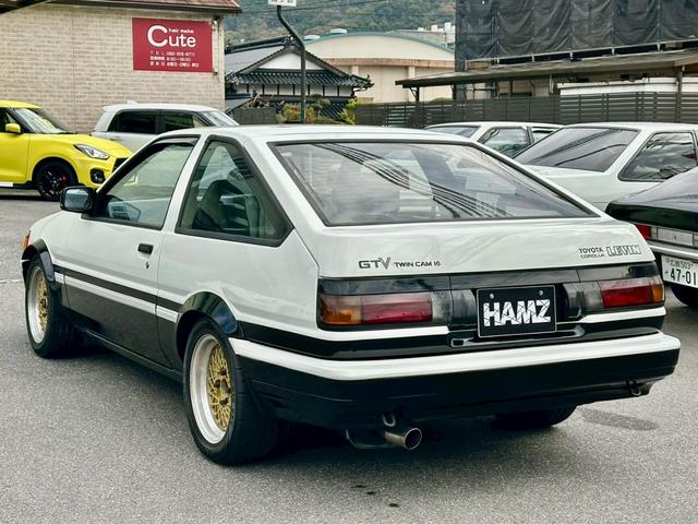 カローラレビン GTV VolkRacing15インチメッシュAW/社外FRPバンパースポイラー/フロント車高調リアダウンサス&ショック/調整式ラテラルロッド/フロント・リアストラットタワーバー/F・Rフェンダー叩き出し加工(50枚目)