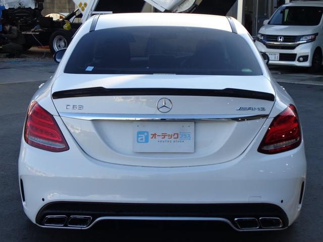 C220dアバンギャルド C63ルック AMGタイプエアロ AMGタイプ19インチAW 4本出しマフラーエンド LEDライト レーダーSF パークトロニック 純正ナビ フルセグ Bカメラ トランクスポイラー ETC キーレス(6枚目)