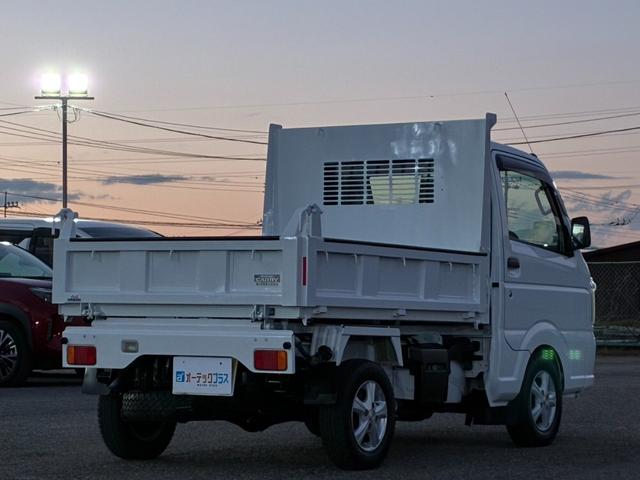 キャリイトラック 頑丈ダンプ 4WD 土砂禁ダンプ パネル型鳥居 下開リアゲート 荷台内寸:長さ190cm幅138cm アオリ高さ31cm マレル式 三方開 フォグランプ 社外12インチAW オートマ パワステ エアコン ABS(23枚目)
