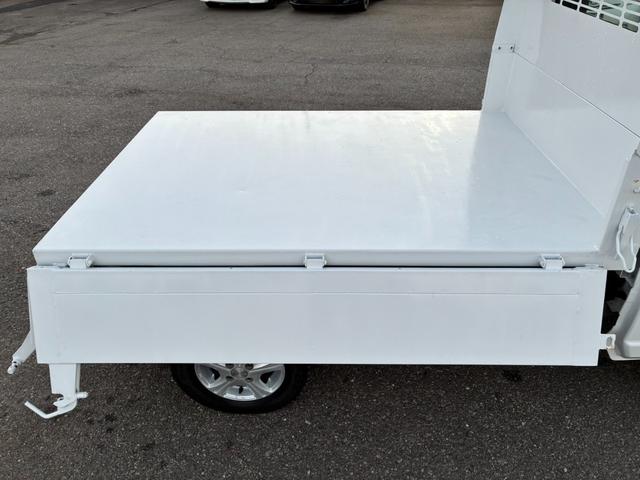 キャリイトラック 頑丈ダンプ 4WD 土砂禁ダンプ パネル型鳥居 下開リアゲート 荷台内寸:長さ190cm幅138cm アオリ高さ31cm マレル式 三方開 フォグランプ 社外12インチAW オートマ パワステ エアコン ABS(35枚目)