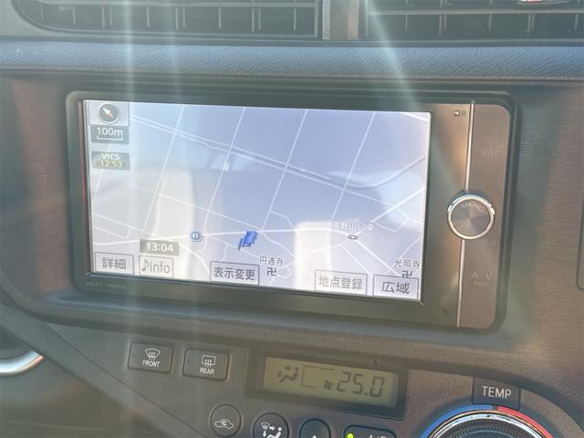 アクア Gブラックソフトレザーセレクション 純正SDナビ バックカメラ Bluetooth接続 フルセグTV CDDVD再生 ETC オートライト オートエアコン PW スマートキー 社外ドラレコ ハイブリッドバッテリー交換 補器バッテリー交換(10枚目)