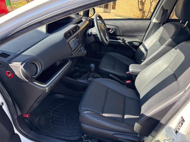 アクア Gブラックソフトレザーセレクション 純正SDナビ バックカメラ Bluetooth接続 フルセグTV CDDVD再生 ETC オートライト オートエアコン PW スマートキー 社外ドラレコ ハイブリッドバッテリー交換 補器バッテリー交換(36枚目)