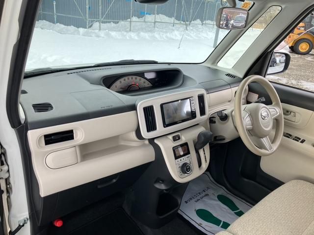 ムーヴキャンバス Ｘ　ＳＡＩＩ　４ＷＤ　社外フルセグナビ　Ｂｌｕｅｔｏｏｔｈ　両側スライドドア　ＬＥＤヘッドライト　スマートアシストシステム　フルフラットシート　電動格納ミラー　プッシュスタート　アイドリングストップ　盗難防止装置（12枚目）