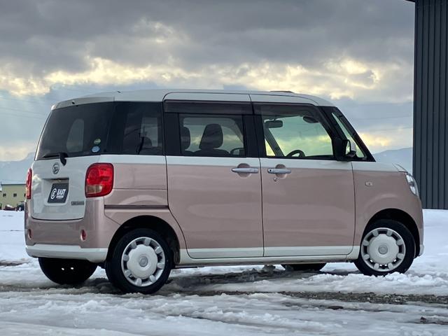 ムーヴキャンバス Ｘ　ＳＡＩＩ　４ＷＤ　社外フルセグナビ　Ｂｌｕｅｔｏｏｔｈ　両側スライドドア　ＬＥＤヘッドライト　スマートアシストシステム　フルフラットシート　電動格納ミラー　プッシュスタート　アイドリングストップ　盗難防止装置（35枚目）