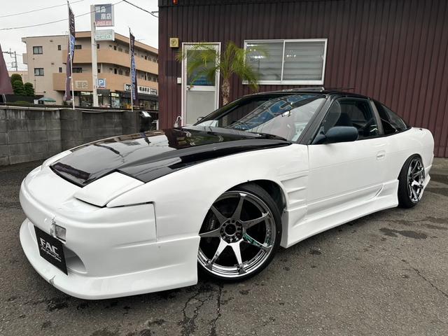 １８０ＳＸ タイプＲ　機械式ＬＳＤ　サンルーフ　フルエアロ　ＣＳＴ１８インチＡＷ　車高調　Ｓ１５メンバー　社外アーム　５穴化済み　ダッシュ貫通ロールバー　フルバケ（2枚目）