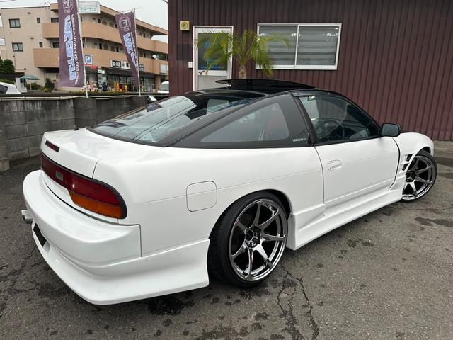 １８０ＳＸ タイプＲ　機械式ＬＳＤ　サンルーフ　フルエアロ　ＣＳＴ１８インチＡＷ　車高調　Ｓ１５メンバー　社外アーム　５穴化済み　ダッシュ貫通ロールバー　フルバケ（9枚目）