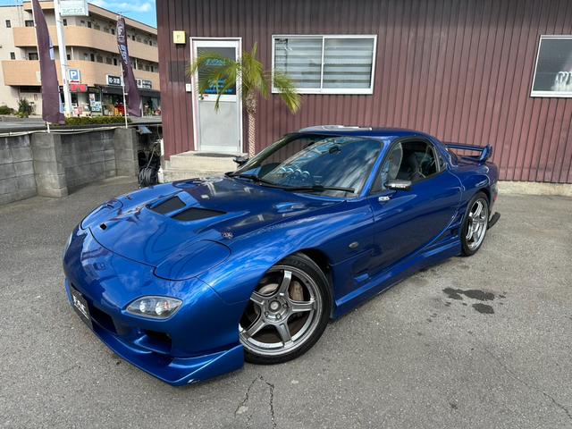 RX-7 タイプRS 2021年12月ナイトスポーツリビルトE/G(RD13P)載せ替え済み APEXパワーFC SSR18インチAW SARDキャタライザー グロウフルタップ車高調 クラフトスクエアドアミラー(2枚目)