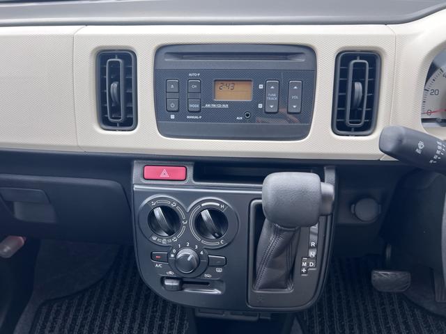 アルト Ｆ　純正オーディオ／キーレス／衝突安全ボディ／ＦＭ／ＡＭ／ＣＤ／ＡＵＸ／前席エアバック／ＵＶカットガラス　ハロゲンヘッドライト／ヘッドライトレベライザー／マニュアルエアコン／修復歴無し／保証付き／（15枚目）