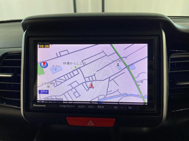 Ｎ－ＢＯＸカスタム Ｇ・ターボパッケージ　全国対応１年保証付き　両側電動スライドドア　ナビ　バックカメラ　ＴＶ　Ｂｌｕｅｔｏｏｔｈ接続　オートライト　アイドリングストップ　盗難防止システム　スマートキー　ＨＩＤ（8枚目）