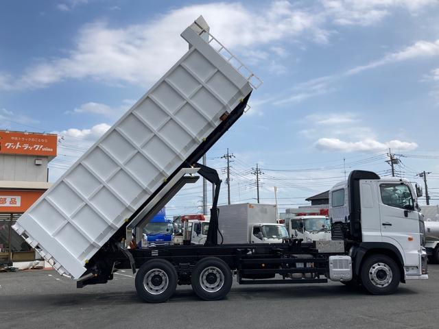 プロフィア 日野 大型 深ダンプ 26.9立米 最大積載9300kg 新明和製深ダンプ R6年8月製 リア片開き リターダー付 アルミホイール 最大積載9300kg 26.9立米 未稼働車(6枚目)