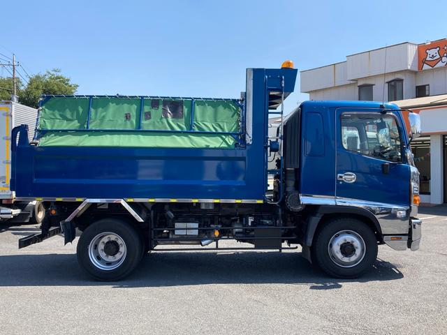 ヒノレンジャー 日野 増トン 一方開ダンプ 最大積載7600kg 新明和製一方開ダンプ H29年7月製 クイック自動シート リア丸ピン加工 可倒式バンパー 6MT(8枚目)