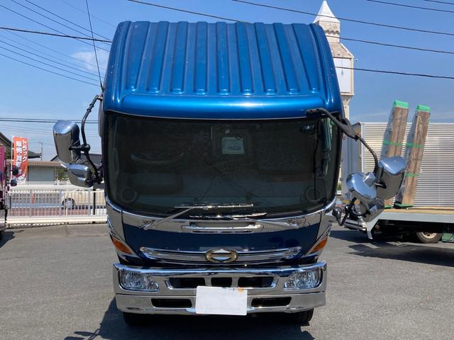ヒノレンジャー 日野 増トン 一方開ダンプ 最大積載7600kg 新明和製一方開ダンプ H29年7月製 クイック自動シート リア丸ピン加工 可倒式バンパー 6MT(23枚目)