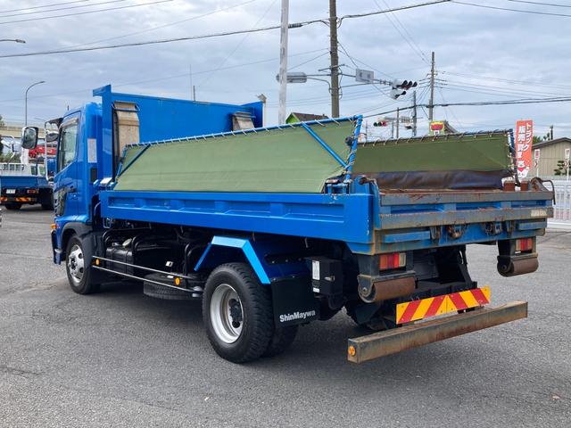 ヒノレンジャー 日野 中型 ローダーダンプ 最大積載2550kg 新明和製ローダーダンプ H31年1月製 クイック自動シート リア丸ピン加工 アルミブリッジ付き 最大積載量2550kg 6MT(4枚目)