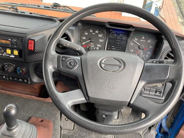 ヒノレンジャー 日野 中型 ローダーダンプ 最大積載2550kg 新明和製ローダーダンプ H31年1月製 クイック自動シート リア丸ピン加工 アルミブリッジ付き 最大積載量2550kg 6MT(21枚目)