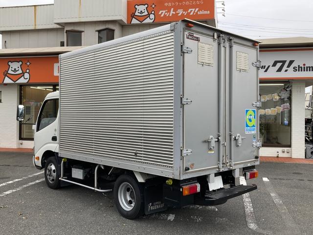 ダイナトラック トヨタ 小型 アルミバン 最大積載2000kg 日本フルハーフ製アルミバン H27年8月製 壁フック8個 AT2ペダル(4枚目)