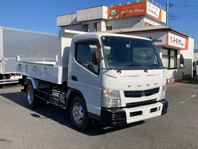 キャンター 三菱ふそう　小型ワイドダンプ　最大積載４０００ｋｇ　新明和製ワイドダンプ　Ｈ２７年８月製　手動シート　リア丸ピン加工　ワイド幅　最大積載量４０００ｋｇ（2枚目）