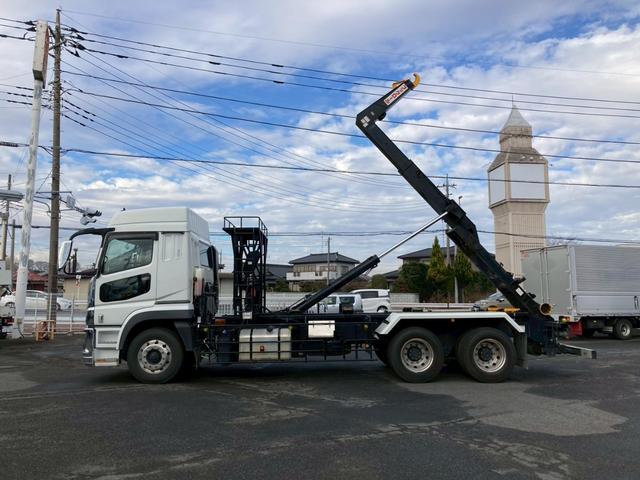 スーパーグレート 三菱ふそう　大型フックロール　最大積載１０４００ｋｇ　極東製フックロール　Ｒ５年４月製　ツインホイスト　ハイルーフ　アルミホイール　７ＭＴ　最大積載量１０４００ｋｇ（28枚目）