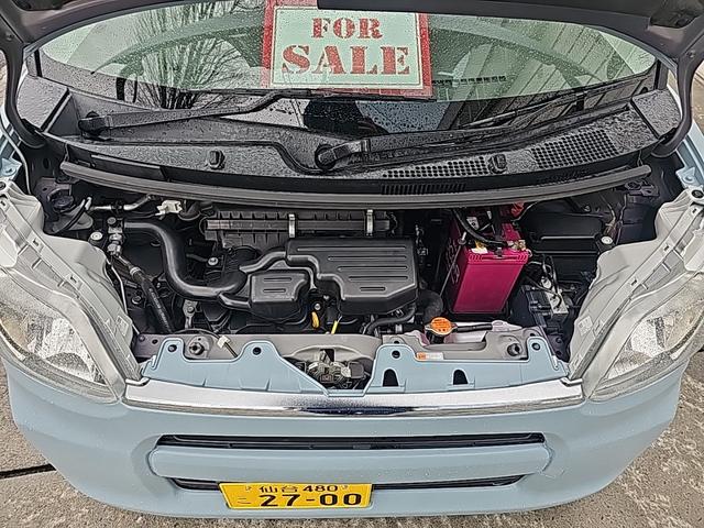 タント X キャンピング仕様 2人乗りバン登録車 世田谷ブルー刷毛塗り全塗装 ルーフキャリア 天井とリアフロア板張り(17枚目)