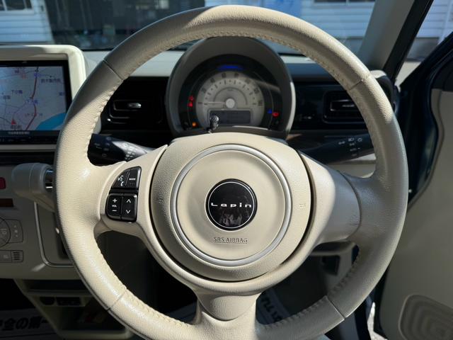 アルトラパン モード　ナビＴＶ　禁煙車　ワンオーナー　セキュリティアラーム　両席エアバッグ　ソナー　フルフラットシート　キーフリー　ＥＳＣ　メモリーナビ　エアコン　ベンチシート　運転席エアバッグ　パワーウィンドウ（3枚目）