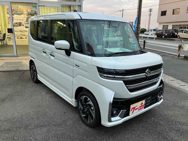 スペーシアカスタム ハイブリッドＸＳ　両側パワースライドドア　アルミホイール　スマートキー　ベンチシート（4枚目）