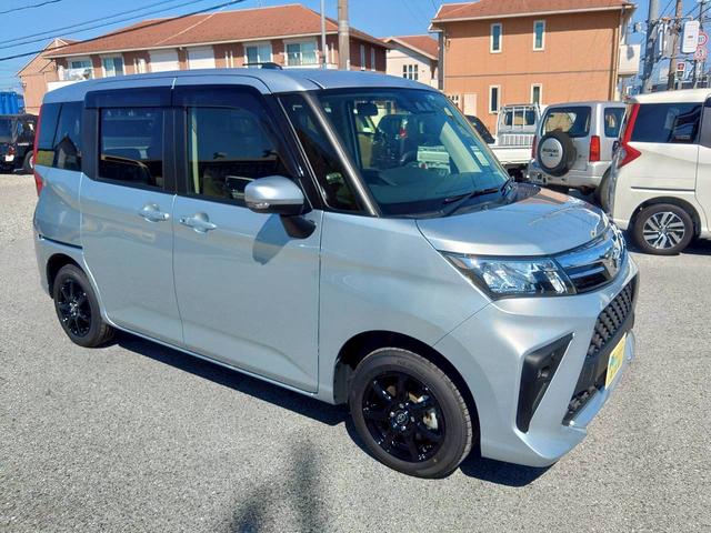 ルーミー G 後期 純正SDナビ 両側電動スライドドア 衝突軽減ブレーキ LEDヘッドライト タイヤ新品 アルミホイール ドラレコ前後 クリアランスソナー 車検2年 スマートキー 1オーナー GOO鑑定 保証整備付(3枚目)