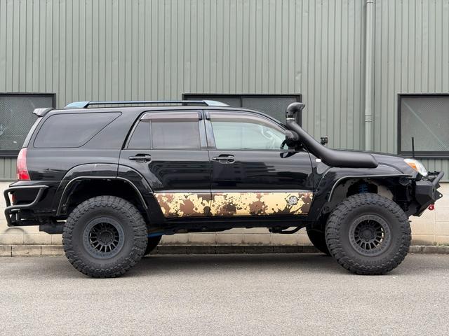 ハイラックスサーフ ＳＳＲ－Ｘ　アメリカンＶｅｒ　ビルシュタインリフトアップキット　ラテラルロッド　ＷＡＲＮ　ＵＲ８０００－Ｓ　ＦＡＣＴＯＲ５５　ソリッドレーシングタービンＺ１　ＴＯＹＯ　Ｍ／Ｔ　３１５／７５／１６　シュノーケル（45枚目）