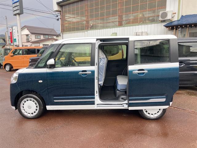 ムーヴキャンバス ストライプスＧ　４ＷＤ　バックカメラ　両側電動スライドドア　ＴＶ　クリアランスソナー　衝突被害軽減システム　オートライト　ＬＥＤヘッドランプ　スマートキー　アイドリングストップ　電動格納ミラー　シートヒーター（54枚目）