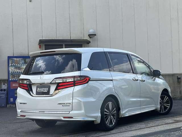 オデッセイハイブリッド ハイブリッドアブソルート・ホンダセンシング　中期モデル　ＨＶバッテリ－１年保証　両側電動スライド　ナビ　フルセグＴＶ　バックカメラ　Ｂｌｕｅｔｏｏｔｈ接続　純正ＡＷ　ＥＴＣ　スマートキー　電動シート　レーンキープアシスト　衝突被害軽減ブレーキ（7枚目）