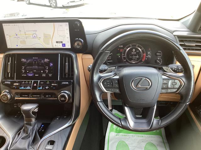 ＬＸ ＬＸ６００　モデリスタフルエアロ　オフロード用フロントグリル　ワンオーナー　純正コネクティッドナビ　フルセグ　ＴＶキット　ミラキャスト　全方位カメラ　茶革電動メモリーシート　サンルーフ　全方位ドラレコ　ＥＴＣ　クールＢＯＸ　ステアリングヒーター　２２インチＡＷ（13枚目）
