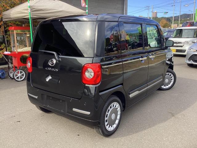 ムーヴキャンバス セオリーG スマートアシスト 純正ナビ フルセグTV ブルートゥース DVD再生 バックモニター ナビ連動ドライブレコーダー ETC ワイヤレス充電器 シートヒーター フロアマット 両側電動ドア スマートキー LEDヘッドライト(48枚目)