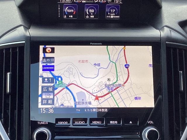 フォレスター プレミアム 4WD 純正8型ナビ フルセグTV ブルートゥース DVD再生 サイド・バックカメラ ETC ドラレコ サンルーフ 黒革電動シート シートヒーター パワーバックドア 柿本マフラー 社外18インチAW LED(16枚目)