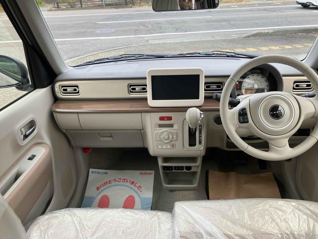 アルトラパン ハイブリッドＸ　４ＷＤ　車検Ｒ１０年１０月まで　クリアランスソナー　レーンアシスト　衝突被害軽減システム　オートライト　ＬＥＤヘッドランプ　スマートキー　アイドリングストップ　電動格納ミラー　シートヒーター　ベンチシート（3枚目）