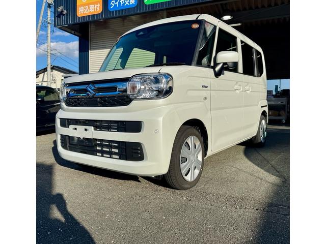 スペーシア ハイブリッドX 全方位カメラ ナビ バックカメラ オートライト スライドドア 純正ナビ プッシュスタート シートヒーター オートエアコン スズキセーフティーサポート 衝突被害軽減システム 横滑り防止機能(2枚目)