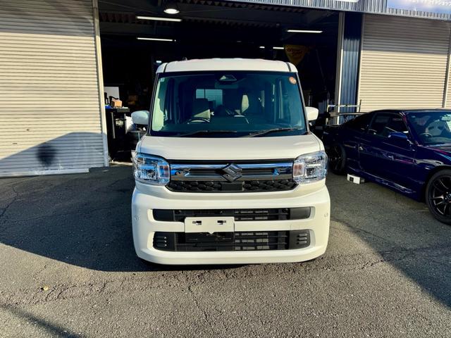 スペーシア ハイブリッドX 全方位カメラ ナビ バックカメラ オートライト スライドドア 純正ナビ プッシュスタート シートヒーター オートエアコン スズキセーフティーサポート 衝突被害軽減システム 横滑り防止機能(3枚目)