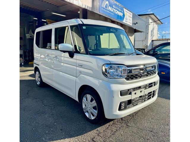 スペーシア ハイブリッドX 全方位カメラ ナビ バックカメラ オートライト スライドドア 純正ナビ プッシュスタート シートヒーター オートエアコン スズキセーフティーサポート 衝突被害軽減システム 横滑り防止機能(4枚目)