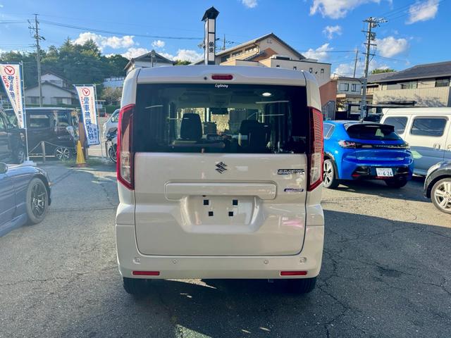 スペーシア ハイブリッドX 全方位カメラ ナビ バックカメラ オートライト スライドドア 純正ナビ プッシュスタート シートヒーター オートエアコン スズキセーフティーサポート 衝突被害軽減システム 横滑り防止機能(6枚目)