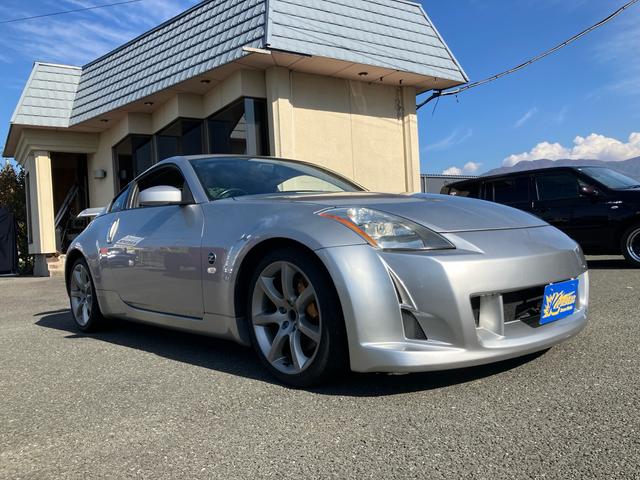 フェアレディZ バージョンST 純正ナビ不良、スカイライン純正アルミホイール、社外フロントバンパー、リヤスポイラー、社外マフラー(6枚目)