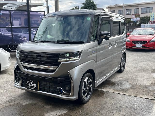 スペーシアカスタム ハイブリッドＸＳターボ　全方位モニター付メモリーナビゲーション　ＨＤＭＩ　ブルートゥース対応　アップルカープレイ対応　ＥＴＣ　ドライブレコーダー　タナベタワーバー　ＢＳレグノタイヤ４本（9枚目）