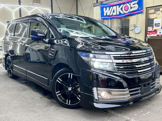 エルグランド ライダー　ブラックライン　黒本革シート　インパルエアロインパルマフラー　Ｗサンルーフ　黒革シート　オーテック　ニスモ１８インチアルミ　ダクトボンネット　フルセグナビＢｌｕｅｔｏｏｔｈバックカメラ　２４カ月点検整備セラミックコーティング施工（7枚目）