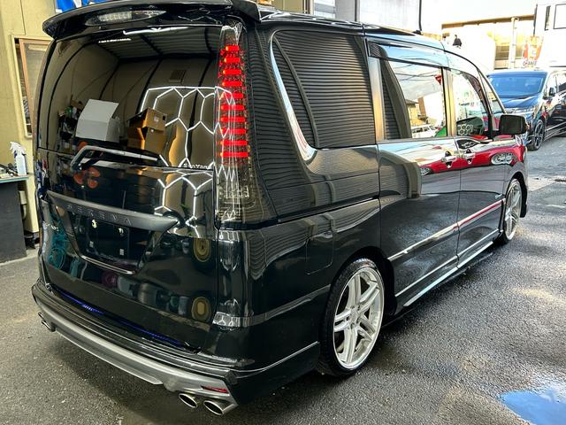 セレナ ハイウェイスター　Ｖセレクション＋セーフティ　ＳＨＶ　ロジャムエアロロジャム４本出しマフラー　フルセグナビＢｌｕｅｔｏｏｔｈバックカメラフリップダウンモニター　両側電動スライドドア　グノーシス１９インチアルミ　セラミックコーティング施工　スマートキー（14枚目）